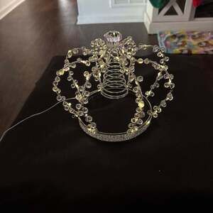 Jeweled Crown Christmas Tree Topper with LED Lights